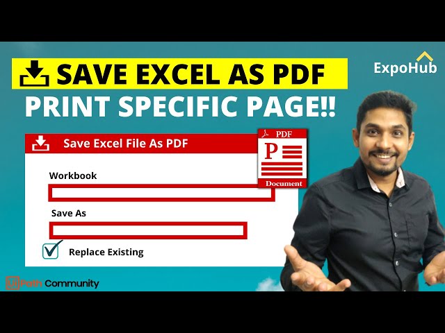 UiPath Tutorial - Save Excel File As PDF Activity| ExpoHub