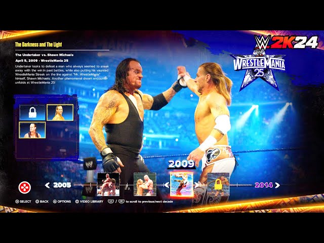WWE 2K24 Showcase - The Undertaker vs "HBK" Shawn Michaels | WrestleMania 25