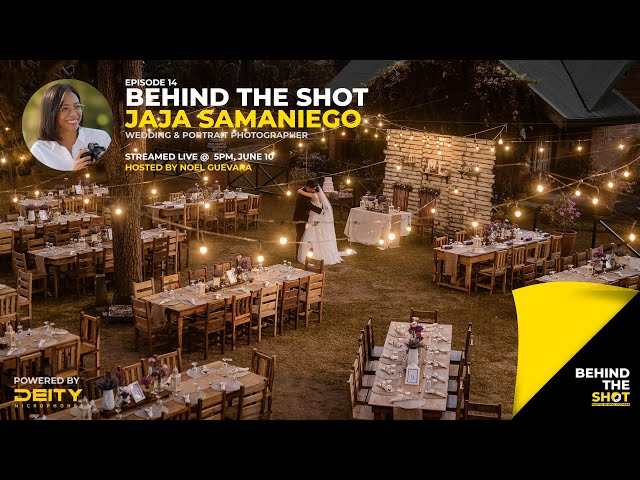 Behind the Shot LIVE 14: Jaja Samaniego on wedding portraits, empty ballrooms, and candid shots.