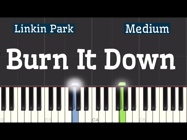 Burn It Down - Linkin Park Piano Tutorial | Medium