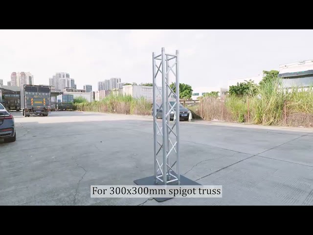 800x800x6mm Spigot Truss Steel Base Plate by TourGo