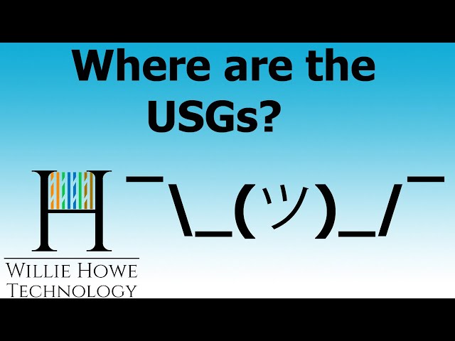 Where have the Ubiquiti UniFi USGs gone?