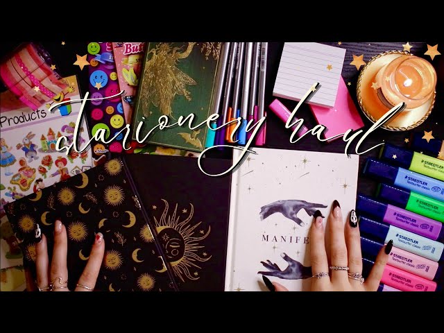 stationery haul 🌙✨ notebooks, stickers, pens & more