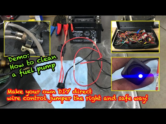 How to make a wire jumper the safe way. Demo: How to clean a fuel pump off the vehicle w/ a jumper!