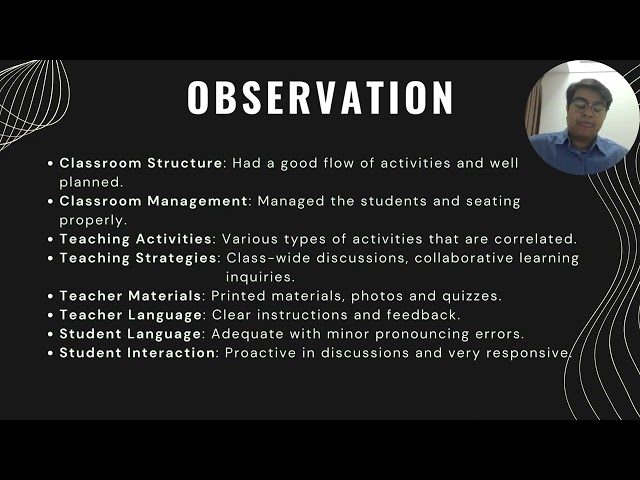 Teaching Video (Observation & Reflection)