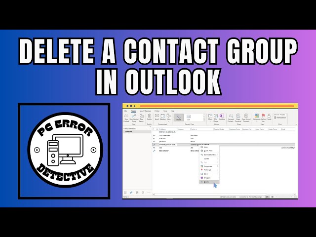 How to Delete a Contact Group in Outlook | Streamline Your Email List