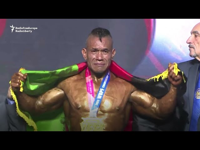 Afghan Bodybuilding Gold Medalist Breaks Down Over His Hungry Family's Sacrifices
