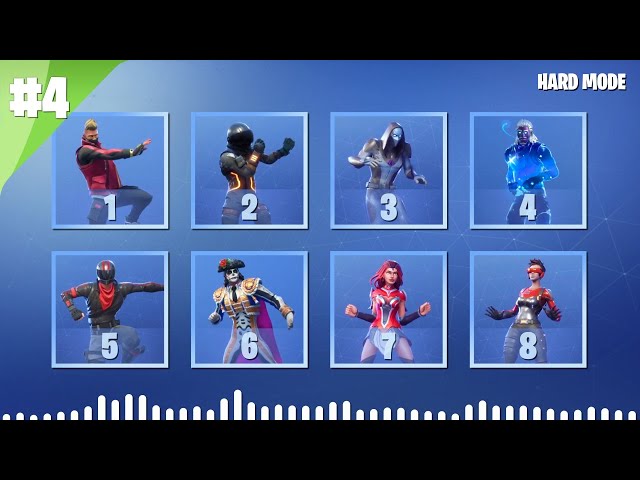 GUESS THE FORTNITE DANCE BY ITS MUSIC - PART 4 - HARD MODE | tusadivi