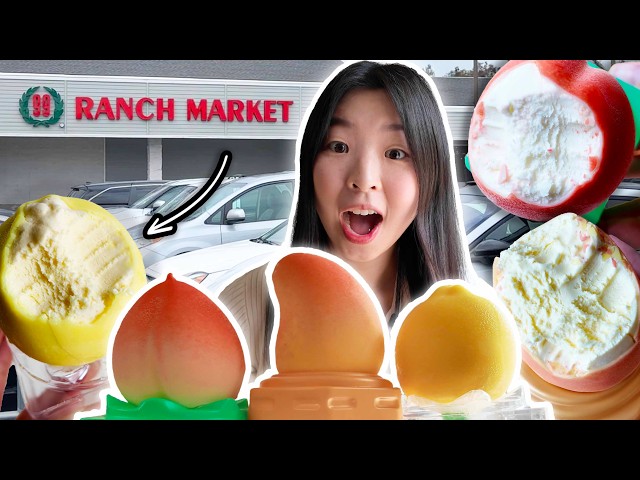 I Tried Every Viral Fruit Shaped Ice Cream 🍑🥭🍋  from Ranch 99 Market