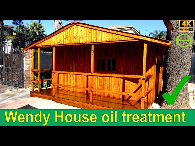 How to oil treat your Wendy House or wooden shed