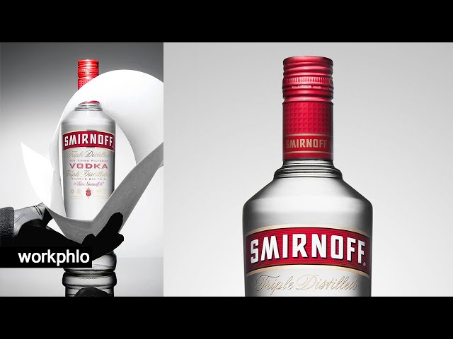 How to Photograph a Classic Vodka Bottle | Lighting & Photoshop Composite