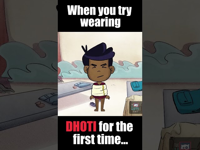 First Time Dhoti | Funny Onam animation #Shorts