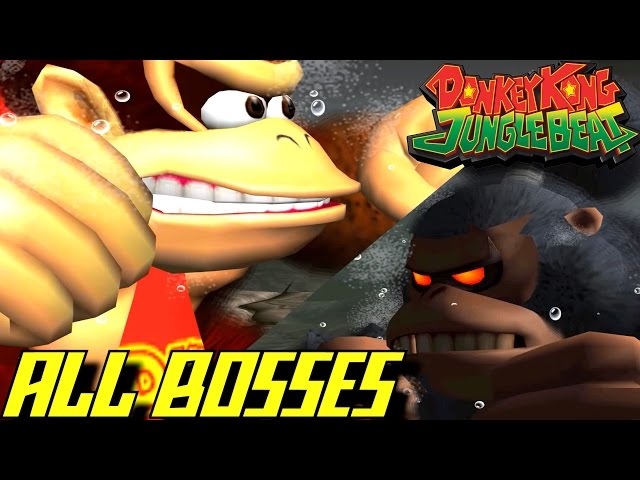 Donkey Kong Jungle Beat - ALL Bosses (NO DAMAGE)