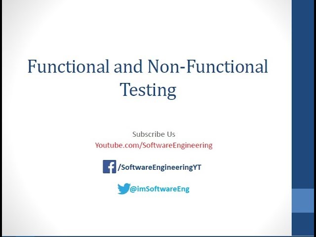 Functional Testing vs Non-Functional Testing | Software Testing training | hindi /Urdu