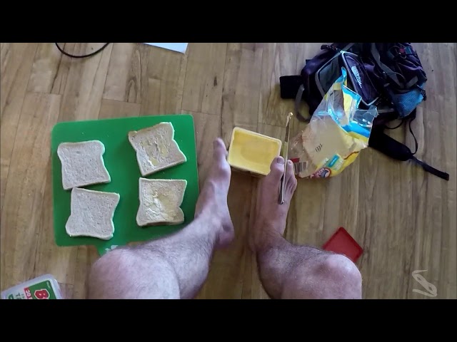 Making a toastie with your feet