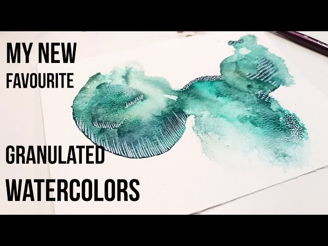 Watercolor abstract with mark making