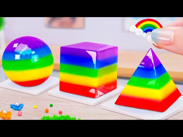Round, Square, Triangular Jelly 🌈 1000+ Satisfying EASY Miniature Cake Decorating Recipe Ideas