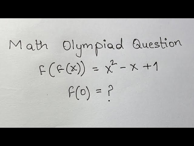 Math olympiad Question | A Nice problem of function