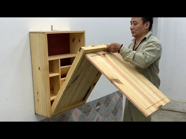 Amazing Utilities Of Woodworking For Tight Spaces  - Build Wall Cabinet Combined With Folding Table