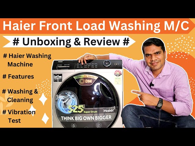 Haier Best Front Load Washing machine Unboxing, Review & demo || Best Washing Machine 2023 ||