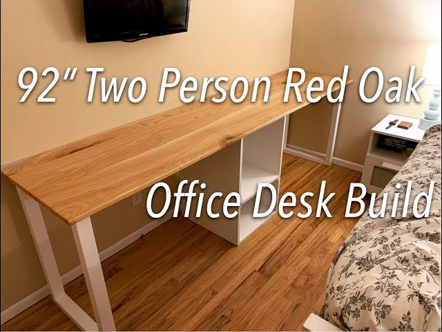 Two Person Red Oak Office Desk