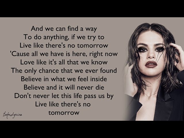 Selena Gomez & The Scene - Live Like There's No Tomorrow (Lyrics) 🎵