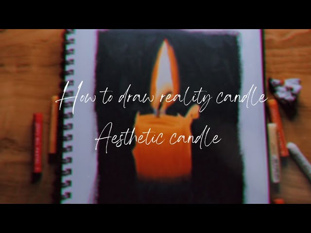 how to draw candle/with oil pastel step by step ✨