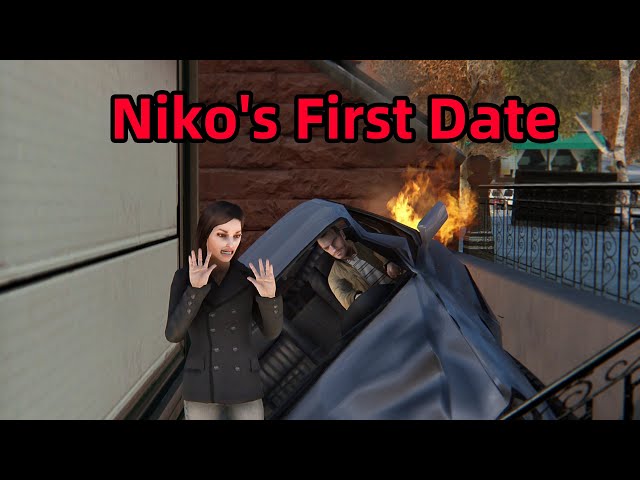 In traffic at a speed of 9999999, Niko's First Date！ - GTA4