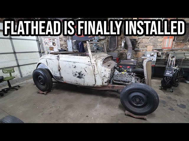 Mike's 1934 Ford Cabriolet FINALLY Has A Flathead Installed!!!