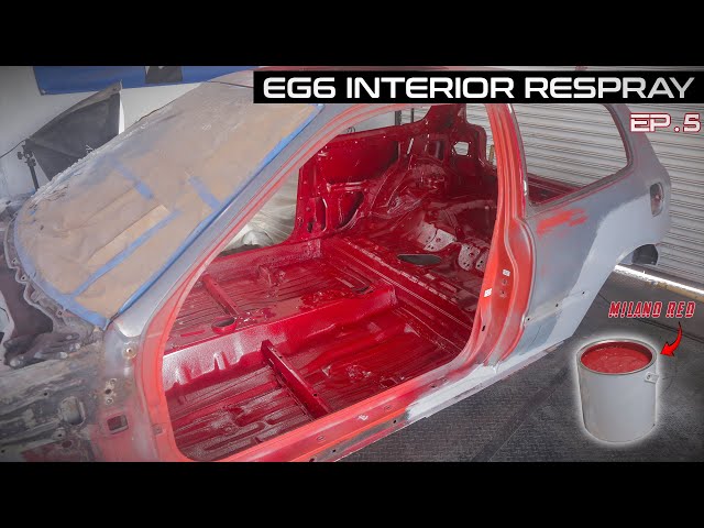 Restoring an Abandoned 1992 Honda Civic EG6 | EP. 5 - Interior Refresh/Respray