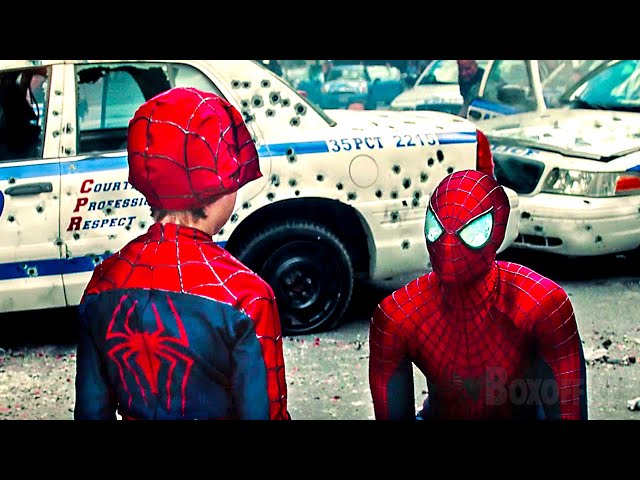 Spider-Man VS Rhino | Final Scene | The Amazing Spider-Man 2 | CLIP 🔥 4K
