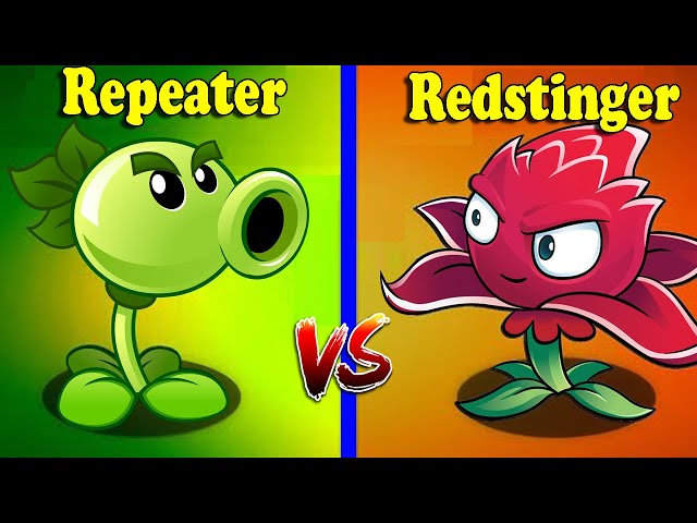 REDSTINGER vs REPEATER - Who Will Win? - Plants Vs Zombies 2 Plant Vs Plant
