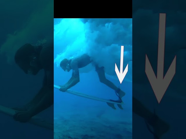 Using the tail pad when duck diving #surfing