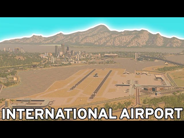 Building A HUGE International Airport In Cities Skylines! | Thessia