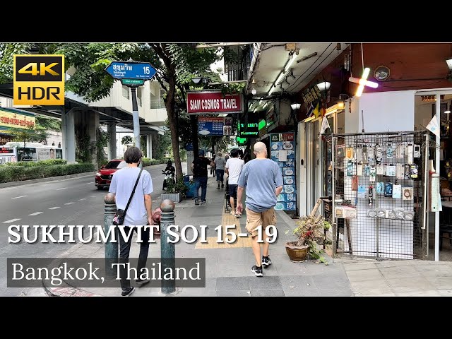 4K HDR| Walk around Sukhumvit Soi 15 to Sukhumvit Soi 19| Bangkok| Thailand