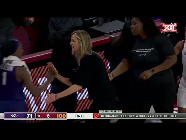 TCU vs No. 23 Oklahoma Women's Basketball Highlights