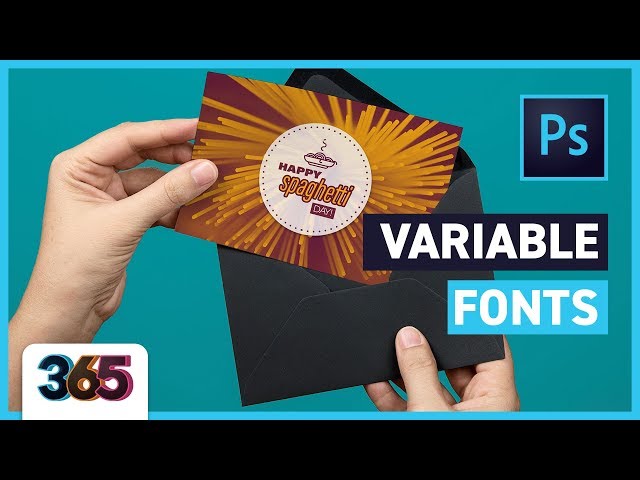 Variable Fonts in Photoshop CC | tips & time-lapse #4/365 Days of Creativity