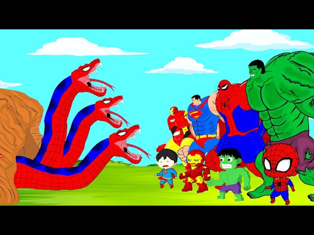 Evolution Of HULK PREGNANT, SUPER-MAN, IRON-MAN vs SPIDER Titanoboa: Who Is The King Of Super Heroes