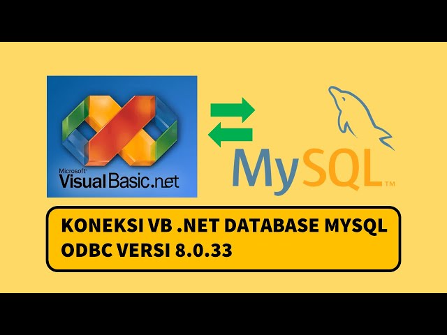 VB .NET Koneksi Database MySQL Dengan Driver ODBC Versi Terbaru Metode DSN