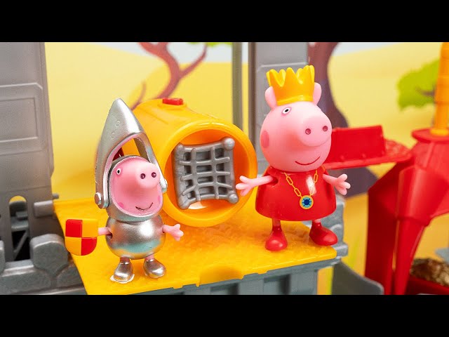 Educational Preschool Toys for Kids with Adventurous Peppa Pig vs. Dragon in Castle