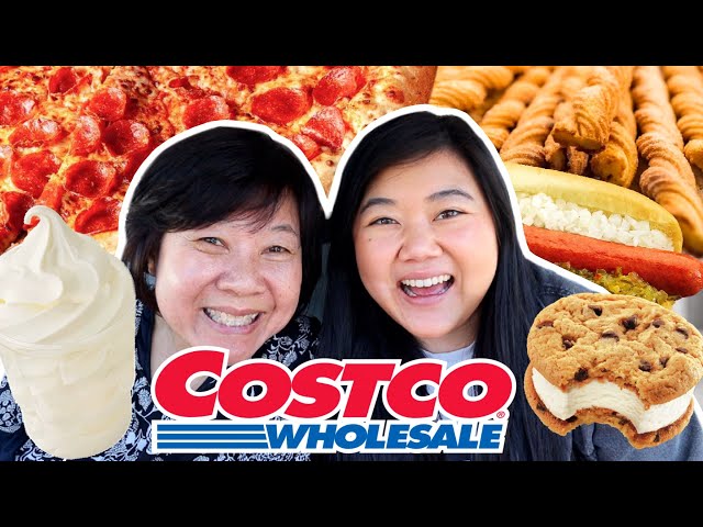 Trying VIRAL COSTCO FOOD COURT HACKS with Mom! *you NEED to try these*