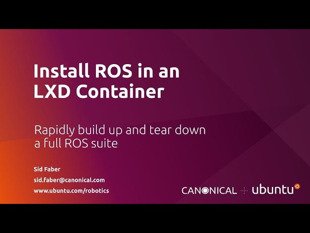Install ROS in an LXD Container