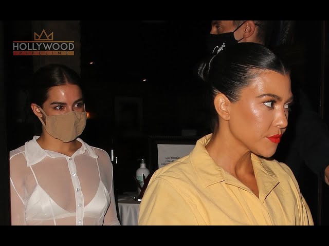 Kourtney Kardashian and Addison Rae Have Girl's Night at Craig's Restaurant in West Hollywood