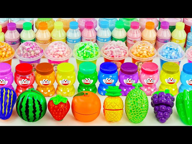 Satisfying Video l Mixing All My Slime Smoothie l Making Fruits INTO Glossy CubeTub Cutting ASMR #7
