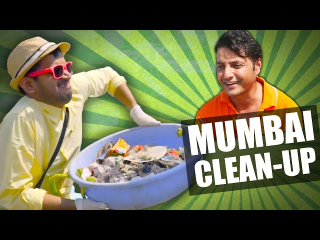MUMBAI beach clean-up with Afroz Shah #TrashTag Challenge