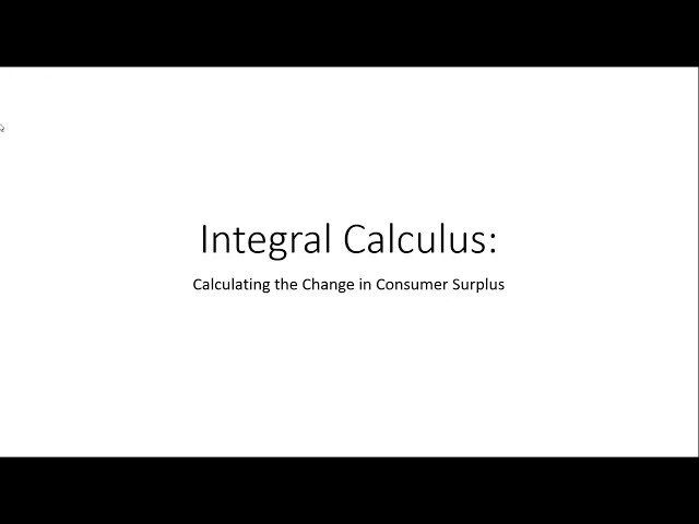 Integral Calculus: Finding the Change in Consumer Surplus