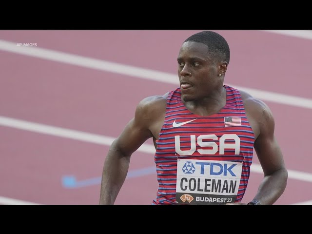Christian Coleman runs in Olympic trials