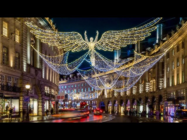 London Best Christmas Lights and Market 2023 | London Angelic Christmas Lights in Regent Street