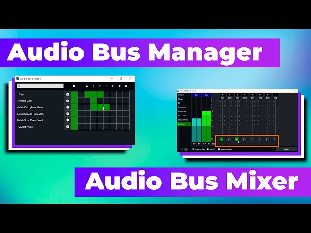 Audio Bus Manager and Bus Mixer- Easily route and mix your vMix audio buses!