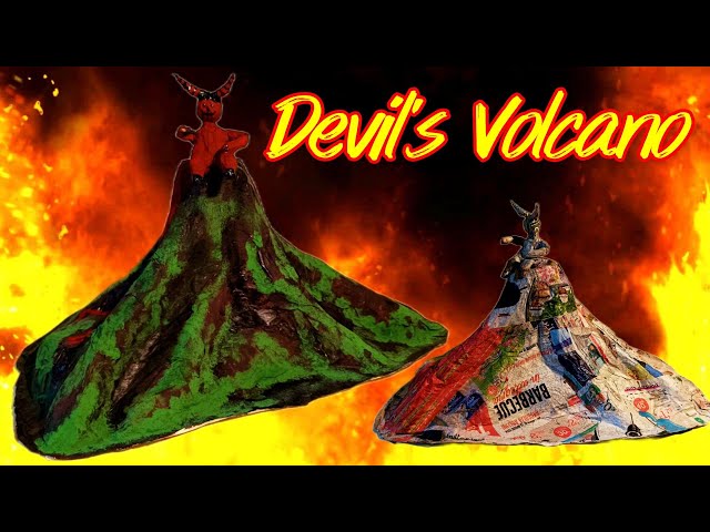 Devil Volcano DIY TUTORIAL - Explosive Volcano & Devil